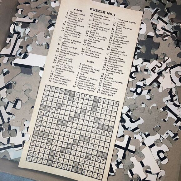 Whitman Guild Crossword Jigsaw Puzzles Vintage 400 pieces #1 & #6 Lot of 2 Games - Picture 6 of 8